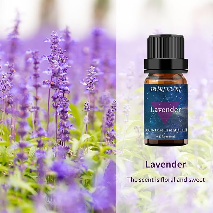 Lavender and Sandalwood Essential Oil, 100% Pure, Undiluted, Natural, Organic Aromatherapy Essential Oils Gift Set, 10MLx2