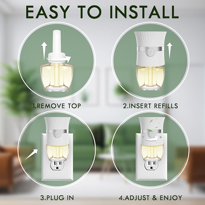Plug In Air Freshener Refills, Summer Scents Lavender, Linen & Vanilla, 12 Pack (7.92 Fl Oz), Compatible with Air Wick & Glade, Scented Oil Refills for Home, Bathroom, Bedroom, Kitchen & Office