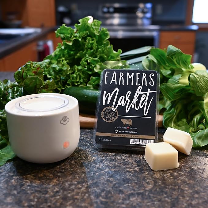 Milkhouse Candle Company Farmers Market Soy Wax Melts – Red Currant | Tomato | Garden Moss Scented – 5.5 oz, Hand-Poured, Premium Fragrance Oil, Made in the USA