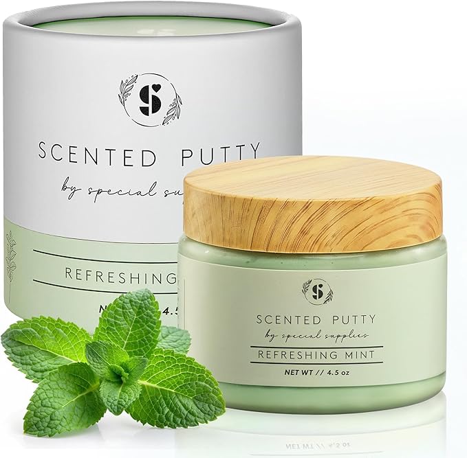 Special Supplies Scented Therapy Putty Dough - Infused with Pure Essential Oils for Aromatherapy and Meditation- Relaxation Gifts for Kids and Adults - Non-Stick (Refreshing Mint (4.5 oz))