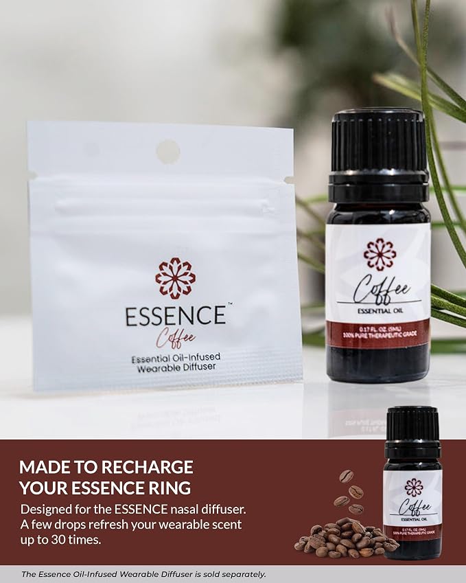 Essence Coffee Essential Oil, 5 ml | Aromatherapy Oil for Diffusers & Personal Use | Natural Fragrance for Relaxation, Clarity & Wellness | Made in USA | Warm & Invigorating Scent