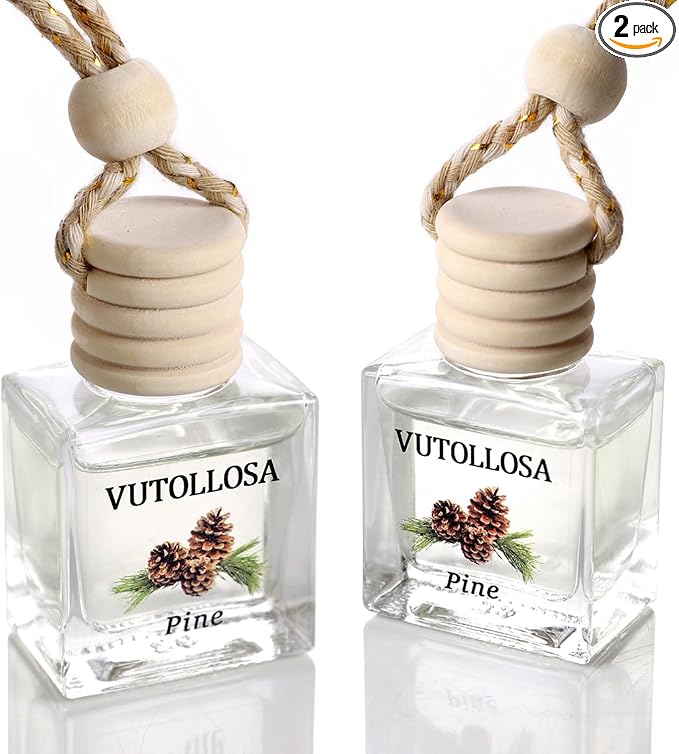 2-Pack Car Air Fresheners, Car Deodorizer, Pine Aroma Air Freshener Long Lasting Hanging Car Air Freshener for Men and Women, Car Scent Diffuser by VUTOLLOSA
