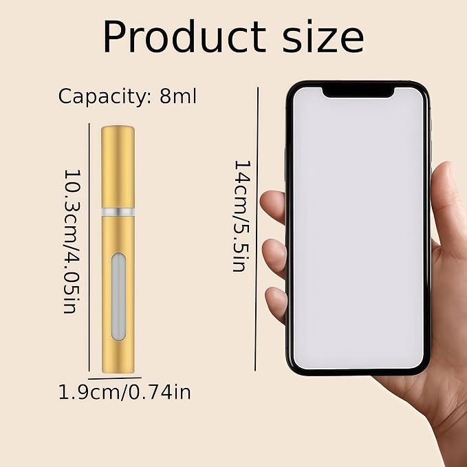 3PCS Travel Perfume Bottle Refillable Atomizer, Portable Atomizer Bottle Refillable Perfume Spray,Refill Pump Case for Traveling and Outgoing (8ml)