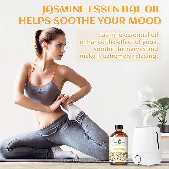 Rosemary Essential Oil 4 Oz, Pure Jasmine Oil for Hair Skin Home Diffuser- 4 FL Oz