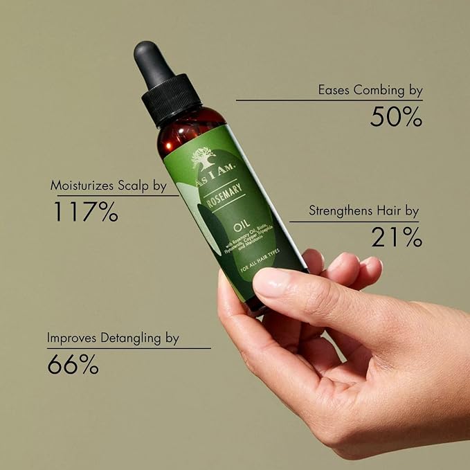 As I Am Rosemary Oil - 2 oz - Hair Density Serum - with Biotin & Saw Palmetto