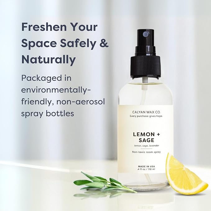 Calyan Wax Co. Lemon & Sage Room Spray, 4 fl oz