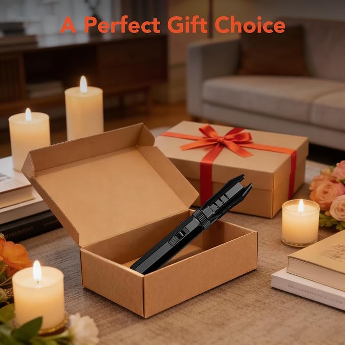 WCX HB300 Torch Lighter, Adjustable Jet Flame Lightsaber Lighter, Windproof Butane Refillable, for Candle/Grill/Cooking/BBQ, Black (Butane Not Included)