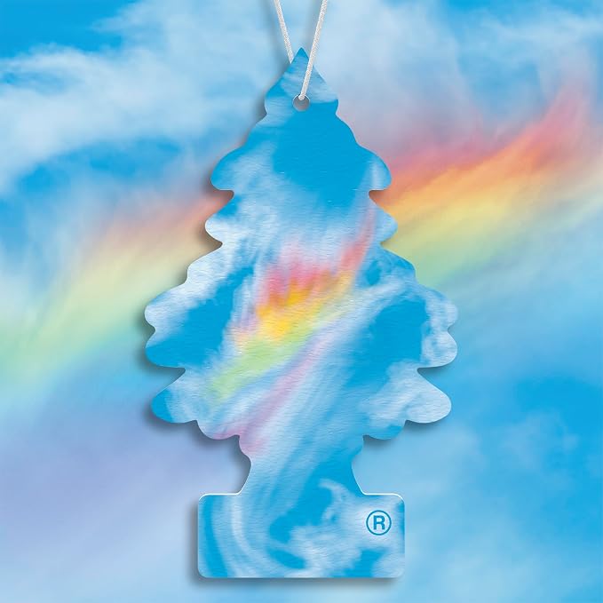 LITTLE TREES Car Air Freshener | Hanging Tree Provides Long Lasting Scent for Auto and Home | 24 Air Fresheners |Fire Rainbow