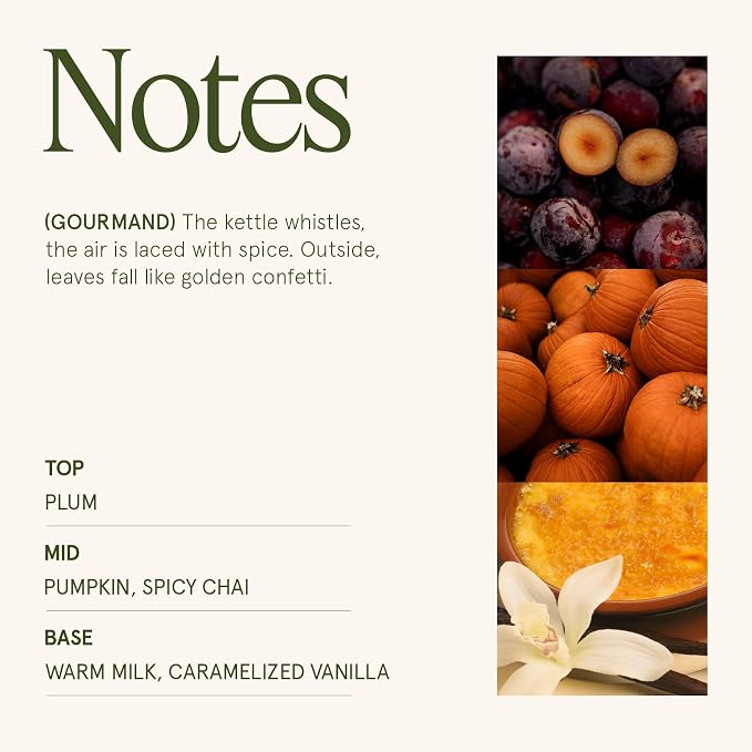 LA JOLIE MUSE Pumpkin Chai Home Scented Candle for Fall | 2- Wick Non Toxic Natural Soy | Luxury Large Jar Candle for Home | Decor Gifts for Women & Men | 12 oz