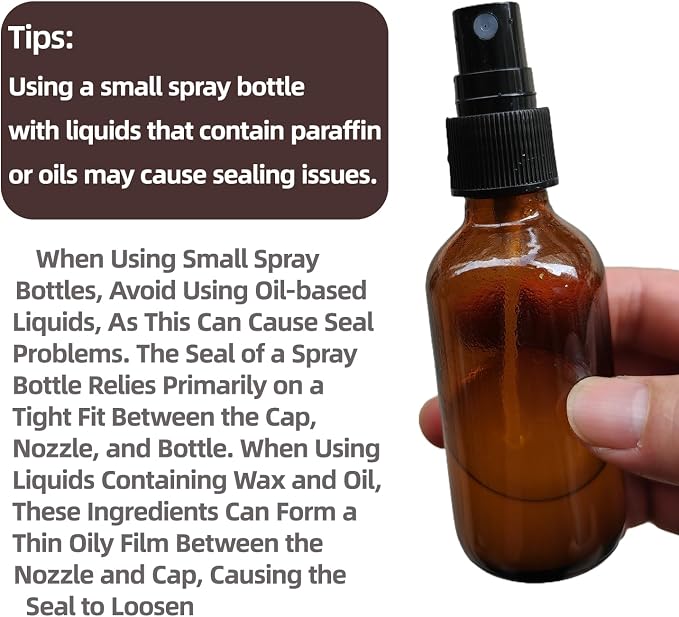Zkupanx 4 PACK 2 oz Amber Small Glass Spray Bottles, Empty Spray Bottle for Hair, Plants, Perfume - Fine Mist, 2oz Mini Spray Bottle