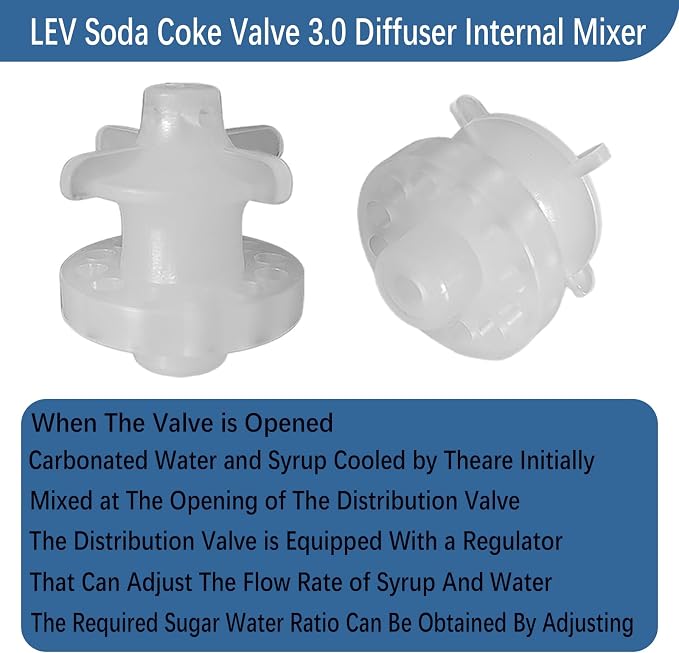 4Pcs LEV Soda Coke Valve 3.0 Diffuser Internal Mixer,For Cola Machine Replacement Repair Valve Assembly 28368 (4)