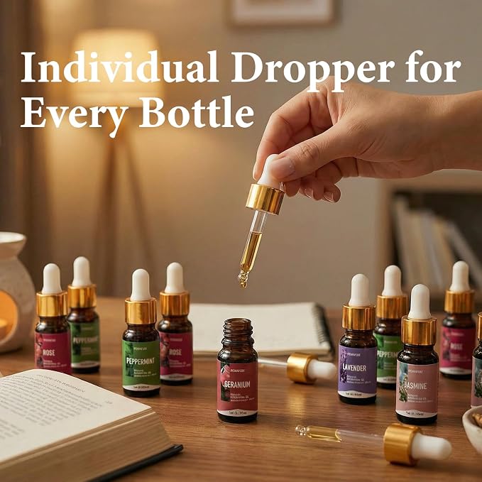 20 Pcs Essential Oil Set - Essential Oils Gift Set Perfect for Diffuser, Massage,Soap, Candle Bath Bombs Making, 20x5 ML