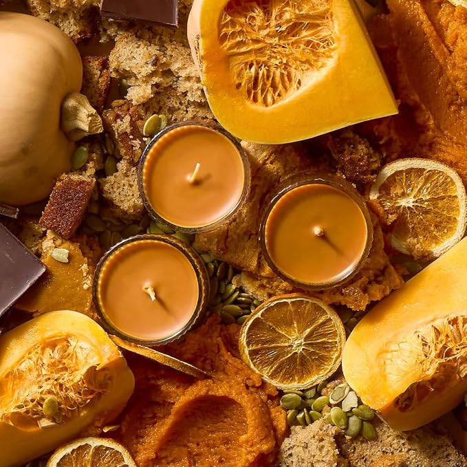Half Baked Pumpkin Smash Scented Votive Candles by Snif, Festive Fall Candle, 100% Cotton Fiber Wicks, Soy Wax Blend, Non-Toxic, Vegan