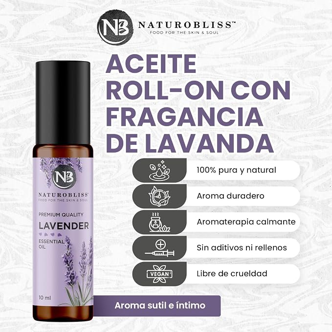 NaturoBliss Lavender Essential Oil Roll On, 10 ml