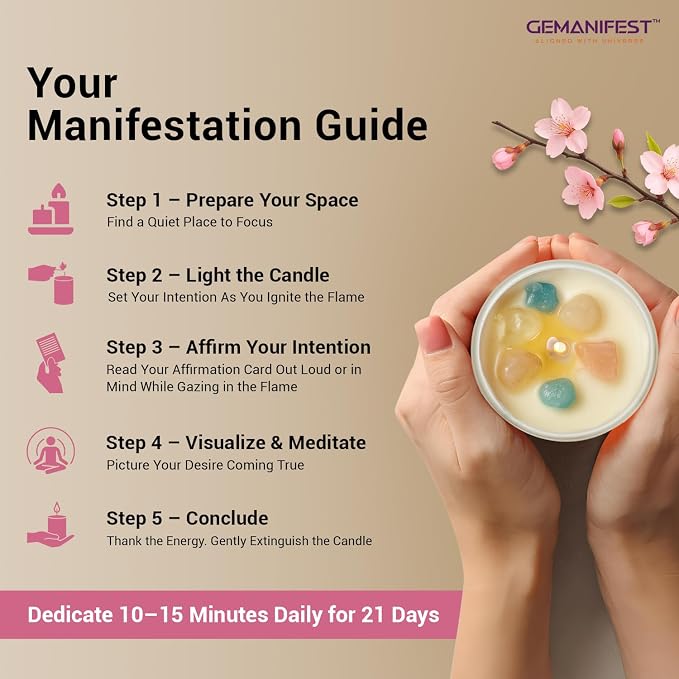 Pregnancy Gifts for Expecting Mom Manifestation Candle for Pregnant Women, Relaxing Candles Stress Relief Pregnancy, Valentine's Gift for Her/Him, Women's Wellness