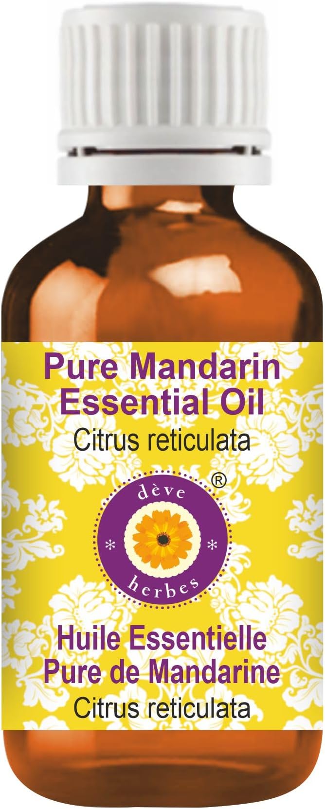 dève herbes Pure Mandarin Essential Oil (Citrus reticulata) Steam Distilled 30ml (1 oz)