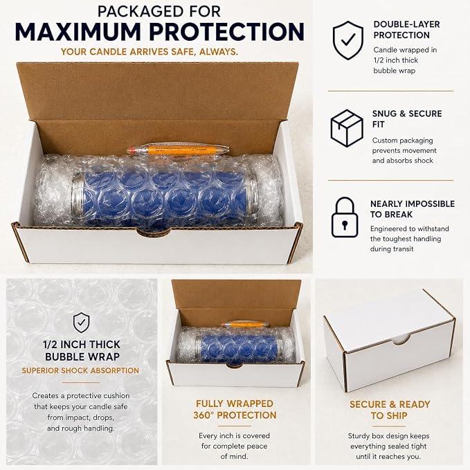 Blue Peace Manifestation Candle Kit – 8" Ritual Prayer Candle with Intention Scrolls, Pencil & QR Guide for Peace, Relaxation, Meditation & Emotional Balance