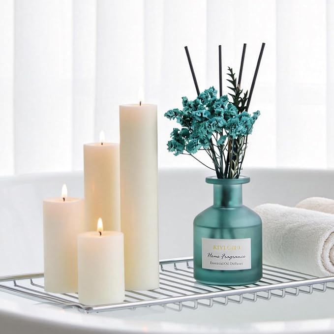 Reed Diffuser Set,Scent Diffuser with Sticks, Home Fragrance, Reed Diffuser for Bathroom, Shelf Decor, 4.06oz Bellflower