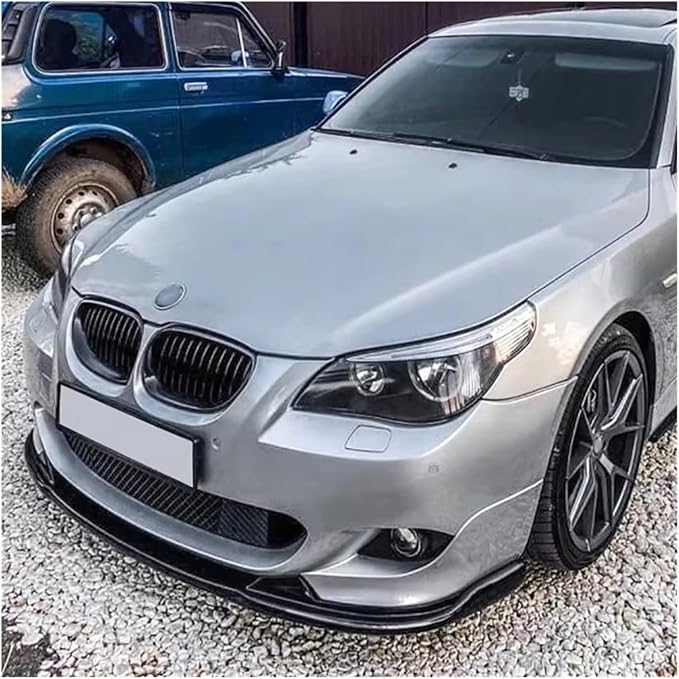Car Front Bumper Splitter Lip Spoiler Diffuser Guard Cover Body Kit For BMW E60 E61 525i 528i 530i 535i 540i M Sport 2005-2010(Black)