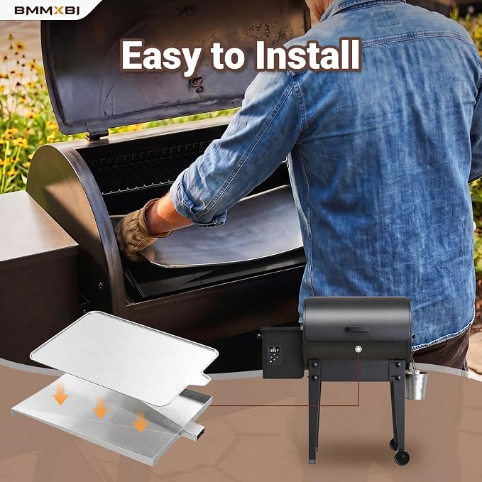SUB025 Drip Pan with 6-Pack Disposable Liner for Traeger Tailgater 20, Bronson/Tailgater Elite/Junior Elite 20, Grill Accessories Drip Tray Replacement Parts Kit for Traeger BBQ055 TFB29LZA TFB30KLF