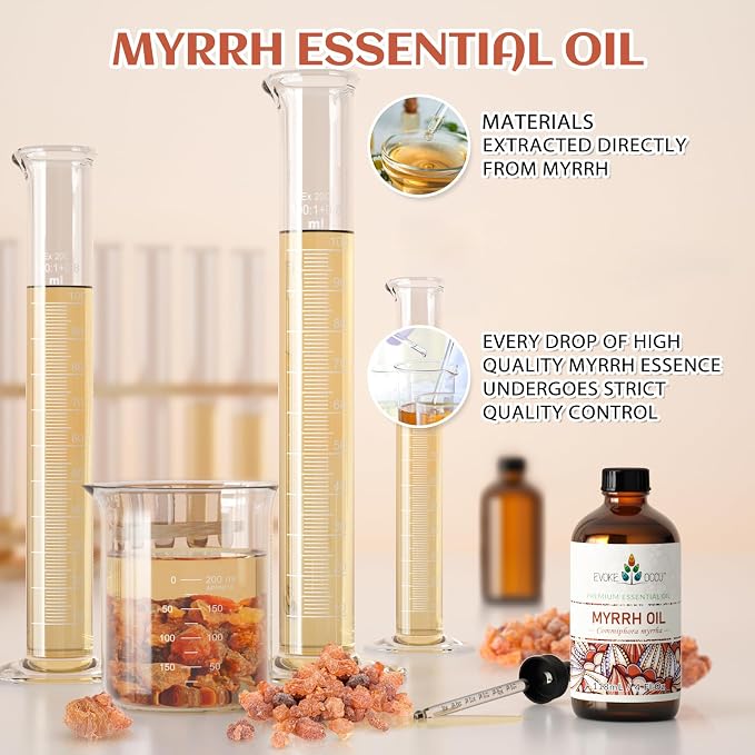 EVOKE OCCU Myrrh Essential Oil for Discomfort Relief, Skin Care - 4 Fl Oz