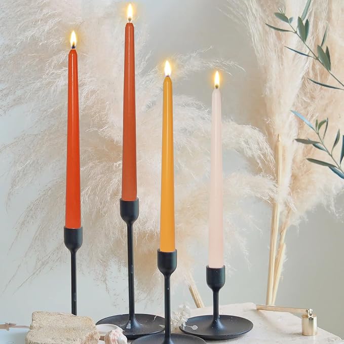 Candlesticks Long Taper Candle,Orange Scented 10 Inches Gradient Orange Candle Sticks Smokeless Tapered Candles for Home Décor Holiday Gifts