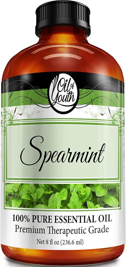 Oil of Youth Spearmint Essential Oil 8oz – Bulk Pure Spearmint Oil