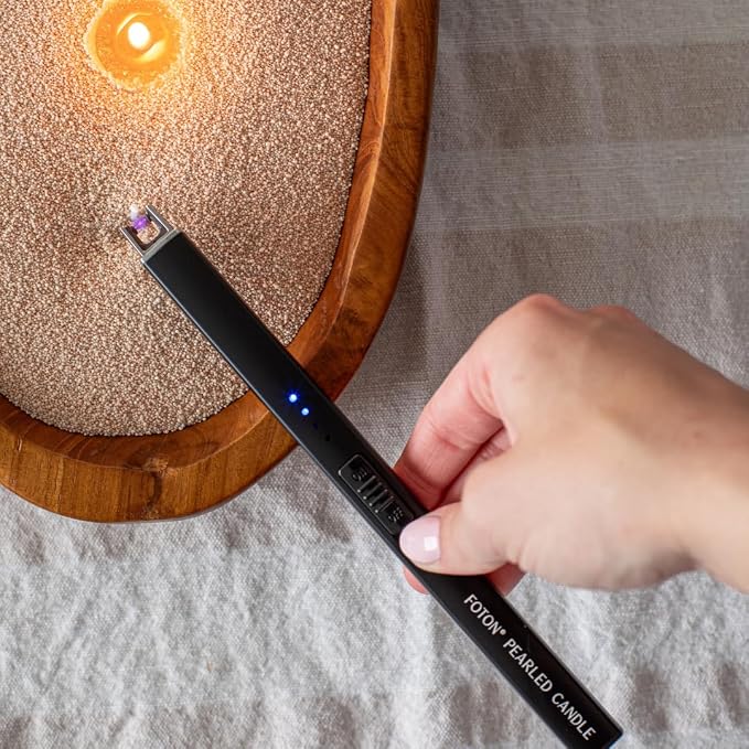 Foton Candles Care Kit with USB-Rechargeable Electric Lighter, Candle Snuffer, Wick Dipper and Candle Wick Trimmer - Candles Accessory Set