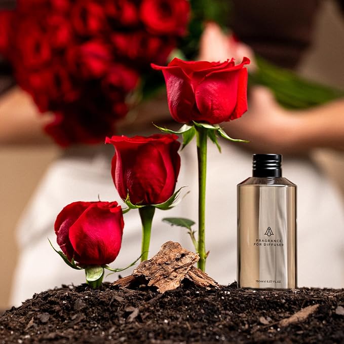AromaPlan Hotel Scent Diffuser Oil Rose Petals 5 Fl Oz (148ml) –Luxury Hotel & Home Fragrance Oil - Non Toxic Diffuser Oil - Made in USA - Bigger Bottle, Bolder Aroma & Longer Lasting