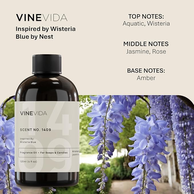 VINEVIDA [4oz] Scent No.1409 Fragrance Oil for Candle & Soap Making - Natural USA Made Candle Scents