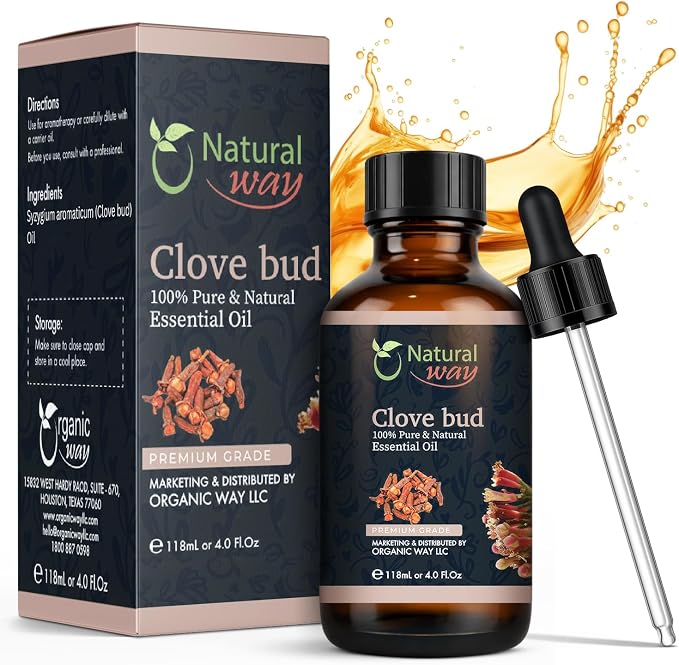 Clove Bud Essential Oil for Diffusers | Natural Aroma Oil for Home Fragrance, Humidifier & DIY Candle Making, Long Lasting Scent for Office, Bedroom & Soothing Scent 4 Fl Oz (120 mL)