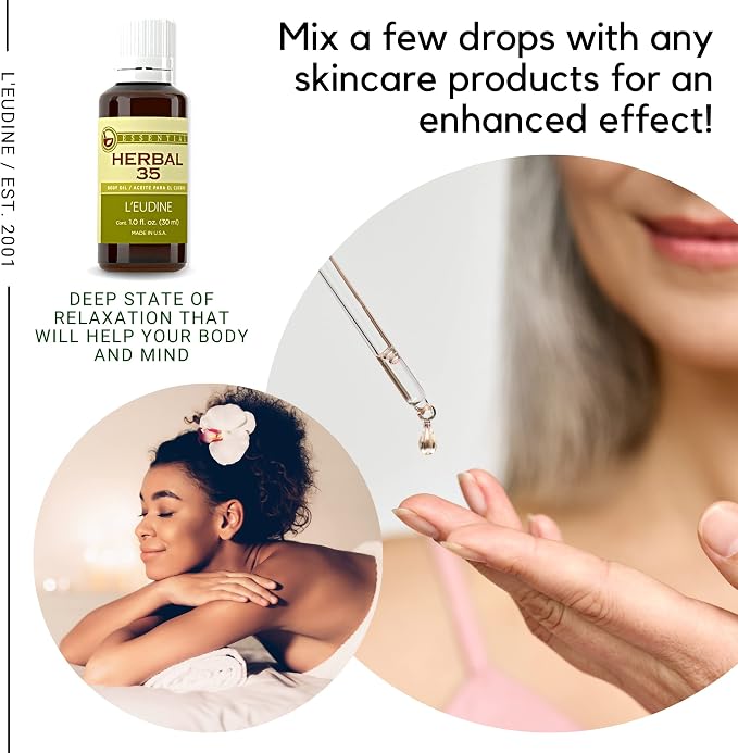 L’EUDINE Herbal 35 Essential Oil Blend 3-Pack-35 Natural Extracts, Peppermint, Eucalyptus & Lavender-Relaxing Aromatherapy Oil for Diffuser, Massage & Stress Relief-Pure Wellness, 3 Fl Oz