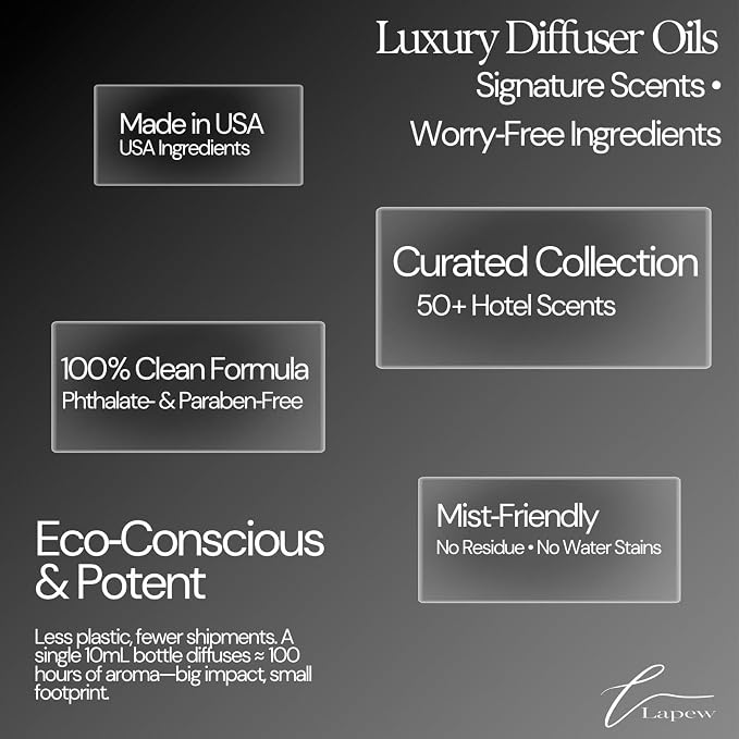 Lapew Vanilla Cream Waterless Diffuser Oil | Fragrance Oil for Nebulizer & Cold Air Diffusers | Scented Home Oil | 0.34 fl oz