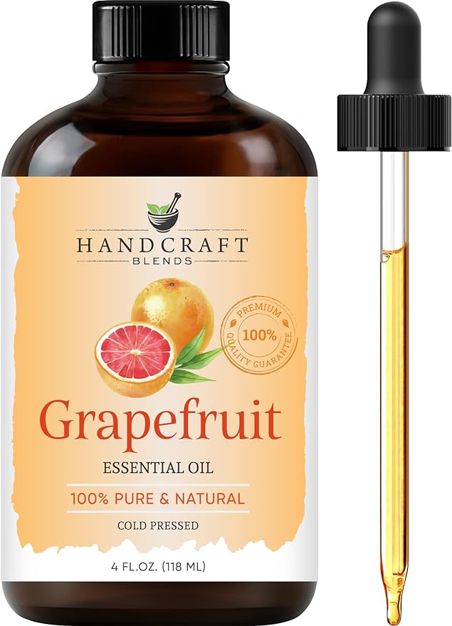 Handcraft Blends Grapefruit Essential Oil – Huge 4 Fl Oz – 100% Pure and Natural – Premium Grade Essential Oil for Diffuser and Aromatherapy, Skin, Massage, Candle and Soap Making Fragrance
