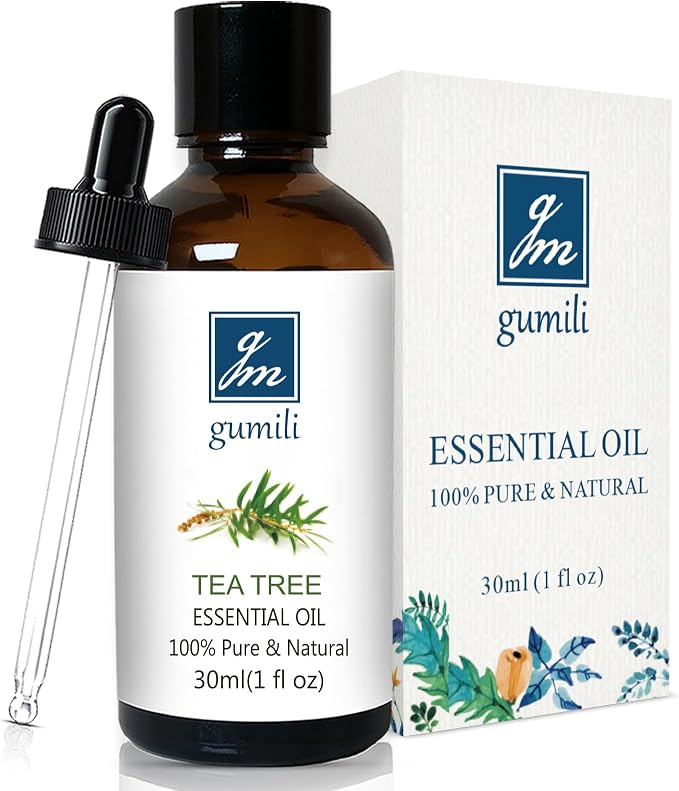 GM Gumili Tea Tree Oil for Skin, Hair, Nails, Face Body Wash, Foot Soak, Spray, 100% Pure Tea Tree Essential Oil - 30ml