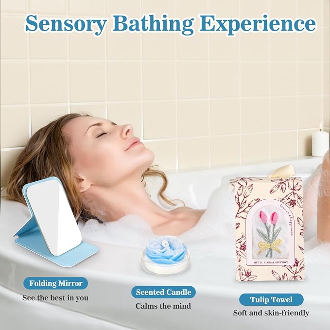 Spa Gift Baskets For Women, Self Care Gift Basket, Comfort Baskets For Mother, Get Better Soon Care Package , Birthday Gifts For Girls, Hug In A Box Sympathy, Stress Relief Gifts For Men