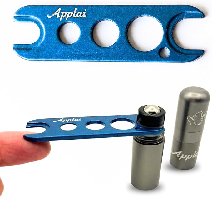 Applairelief - Roll-On Bottle Keys - Essential Oil Roller Ball Remover Tool - Precision Metal Cap Opener for Roller Bottles - Refillable Rollerball Aromatherapy Accessor - Blue