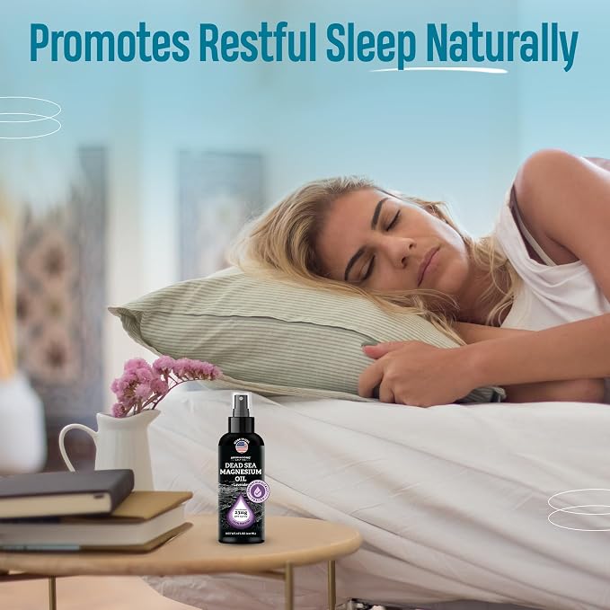Aromasong Magnesium Oil Spray Lavender - Extra Strength (23mg in Each Spritz) 8 Oz - Natural and Pure Magnesium Oil for Feet - Made in The USA - for Leg Discomfort and Promotes a Calm Sleep