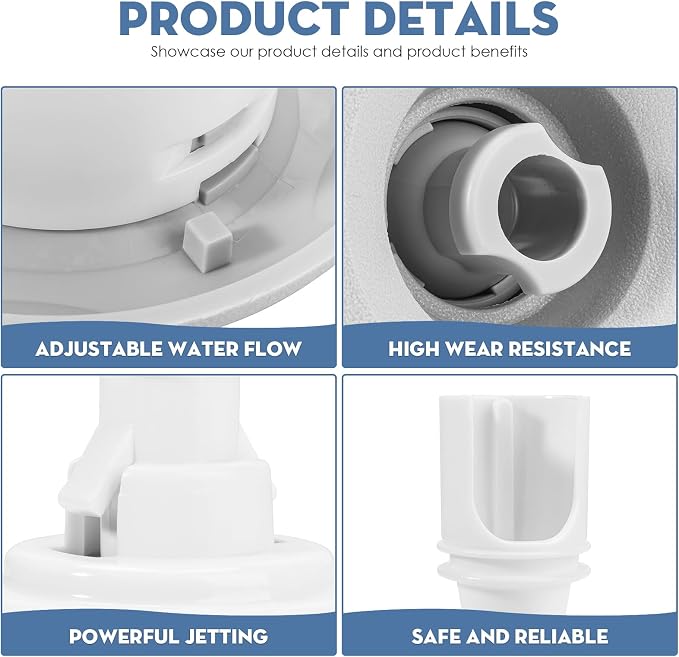 showingo Spa Hot Tub Mini Storm Jet Internals Replacement Parts 212-7929 218-6930 3" Cluster Storm Jet Directional Diffuser