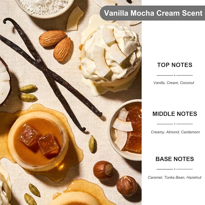 2-Pack Car Air Fresheners, Car Deodorizer, Vanilla Mocha Cream Air Freshener Long Lasting Hanging Car Air Freshener for Men and Women, Car Scent Diffuser by VUTOLLOSA