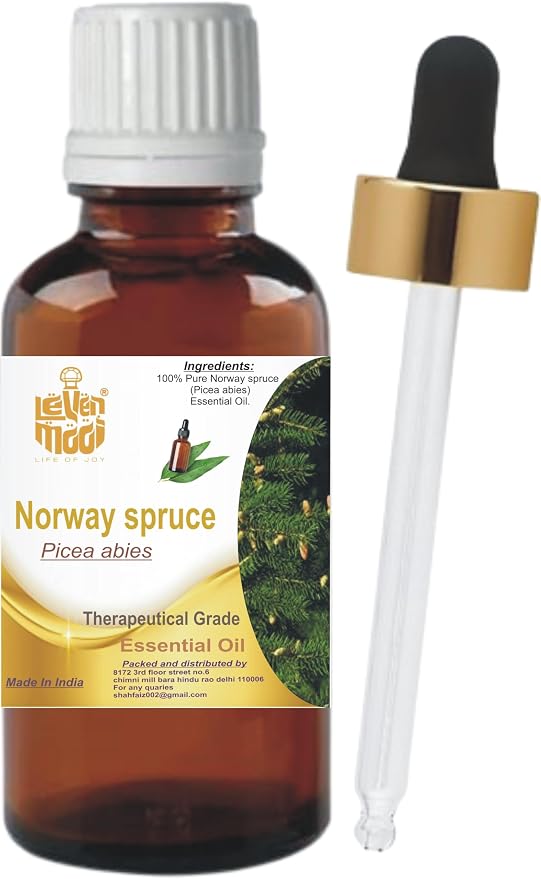 LEVENMOOI Norway Spruce (Picea Abies) Pure & Natural Therapeutic Grade Essential Oil Glass with Dropper (100ml)