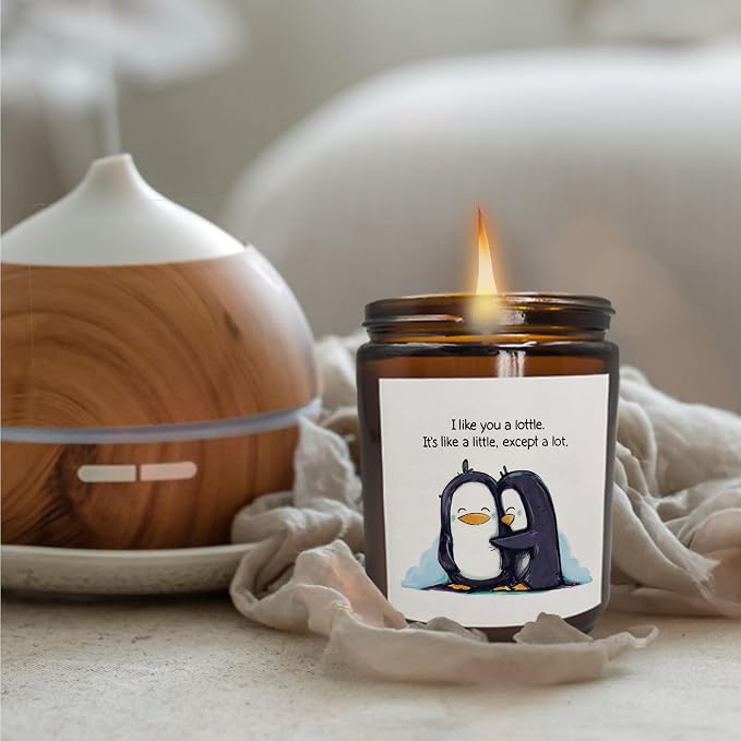 Mancheng-zi Penguin Scented Candles - Love & for Her, Valentines Day Wedding Gifts, I Like You a Lottle