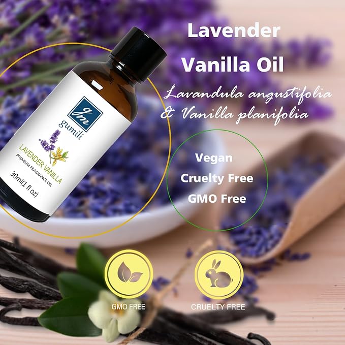 GM Gumili Lavender Vanilla Fragrance Oil 1 Oz – Premium Scented Oil for Diffuser, Candle Making, Soap, and Home Fragrance