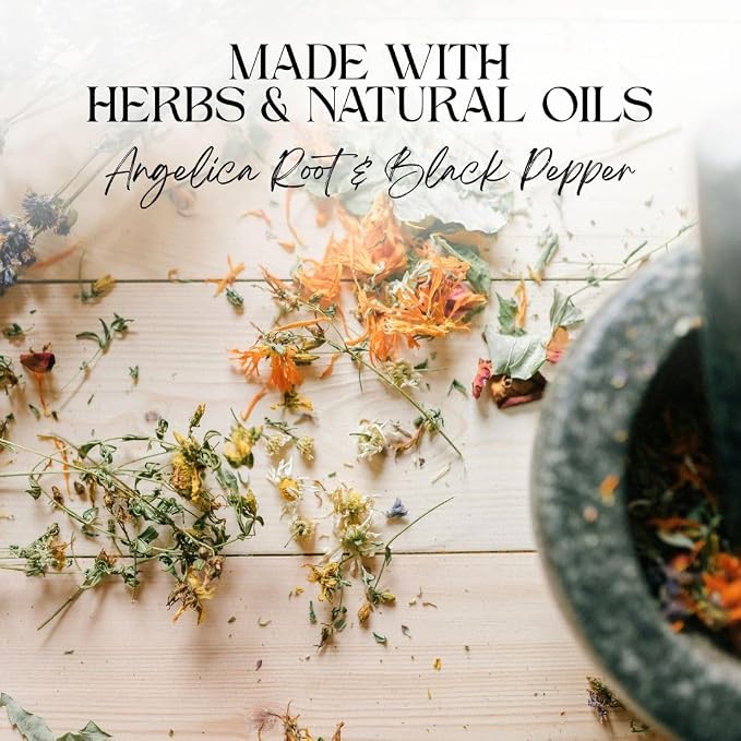 CIRCE Fiery Wall of Protection Spell Oil - for Security, Grounding & Boundaries- Add to Bath, Use in Rituals, Wear as Fragrance to Align w/Desires- Coconut Oil, Angelica Root & Black Pepper- 1/2oz