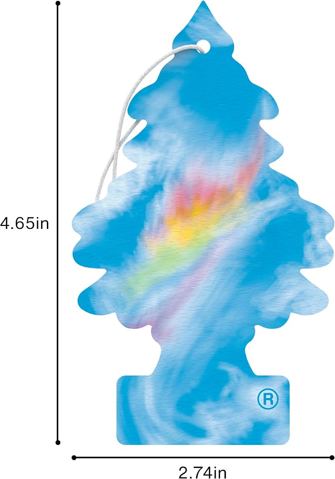 LITTLE TREES Car Air Freshener | Hanging Tree Provides Long Lasting Scent for Auto and Home | 24 Air Fresheners |Fire Rainbow