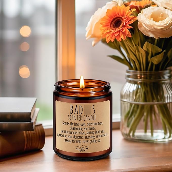 LEADO Scented Candle, Congratulations Gifts, Inspirational Candles for Women, Men, Friend - New Job, Promotion, Sobriety Gifts - Funny Graduation, Proud of You, Sober, You Did It, Motivational Ideas