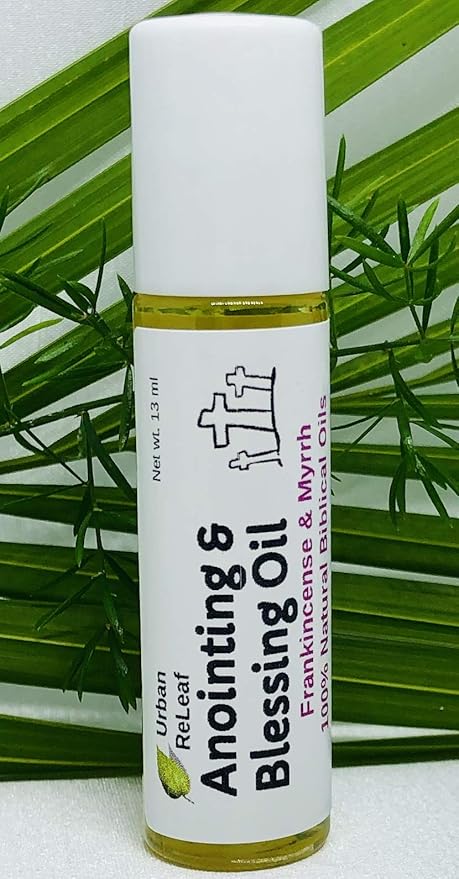 Urban ReLeaf Anointing and Blessing Oil Roll-On ! Smells Great! Frankincense, Myrrh, Holy Bible Oils, Olive, Grapeseed. Blessed, Comfort, Honor, Consecration, USA Made.