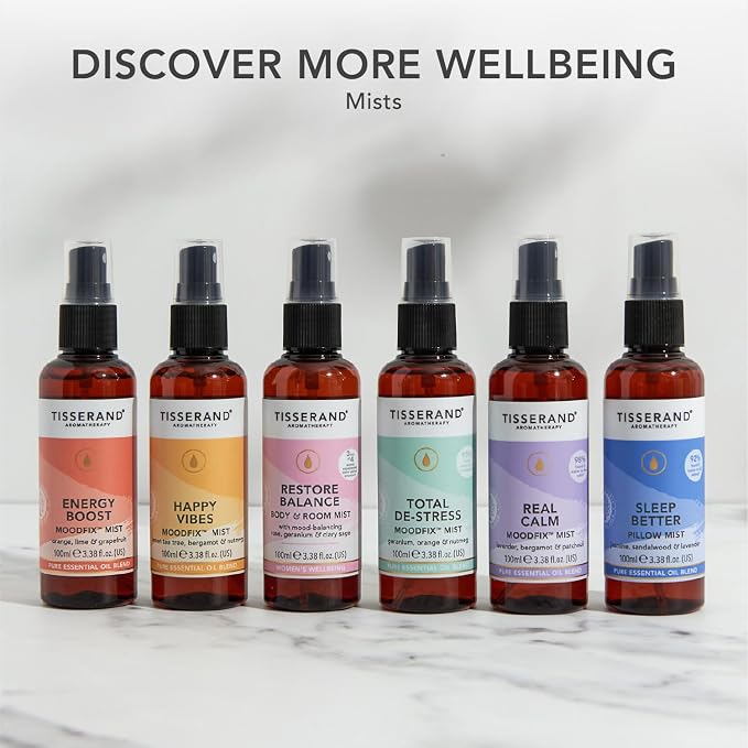 Tisserand Aromatherapy | Sleep Pillow Mist for Body & Room Contains a Soothing Blend of Pure Essential Oils Including, Jasmine, Sandalwood & Lavender | 100% Pure Essential Oil Blend | 3.38 fl. oz.