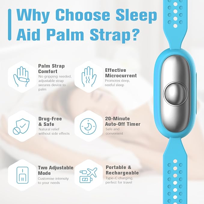 Gen2 Relaxation Device – Handheld Portable Sleep Device with Dual Mode Gentle Pulse, Wellness Tool for Calm, Focus & Better Rest, USB-C Rechargeable for Adults & Kids (Gen2 Blue)