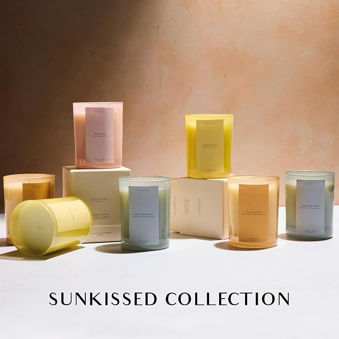 Orange, Cedarwood & Clove Scented Candle | 11oz, 60 Hour Burn | Natural Soy Wax, Cotton Wick | Soy Scented Candles for Home | Sun-Kissed Collection - Golden Luster